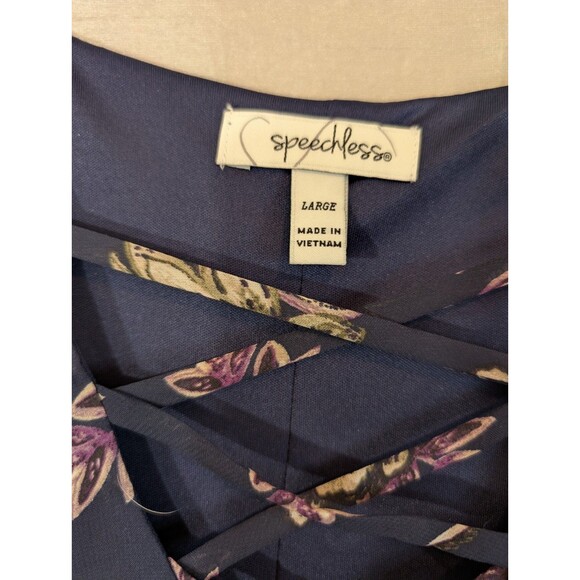 Women's LARGE Top Floral V Neck Long Ruffle Bell Sleeve Tunic Flowy Bohemian - Picture 13 of 14